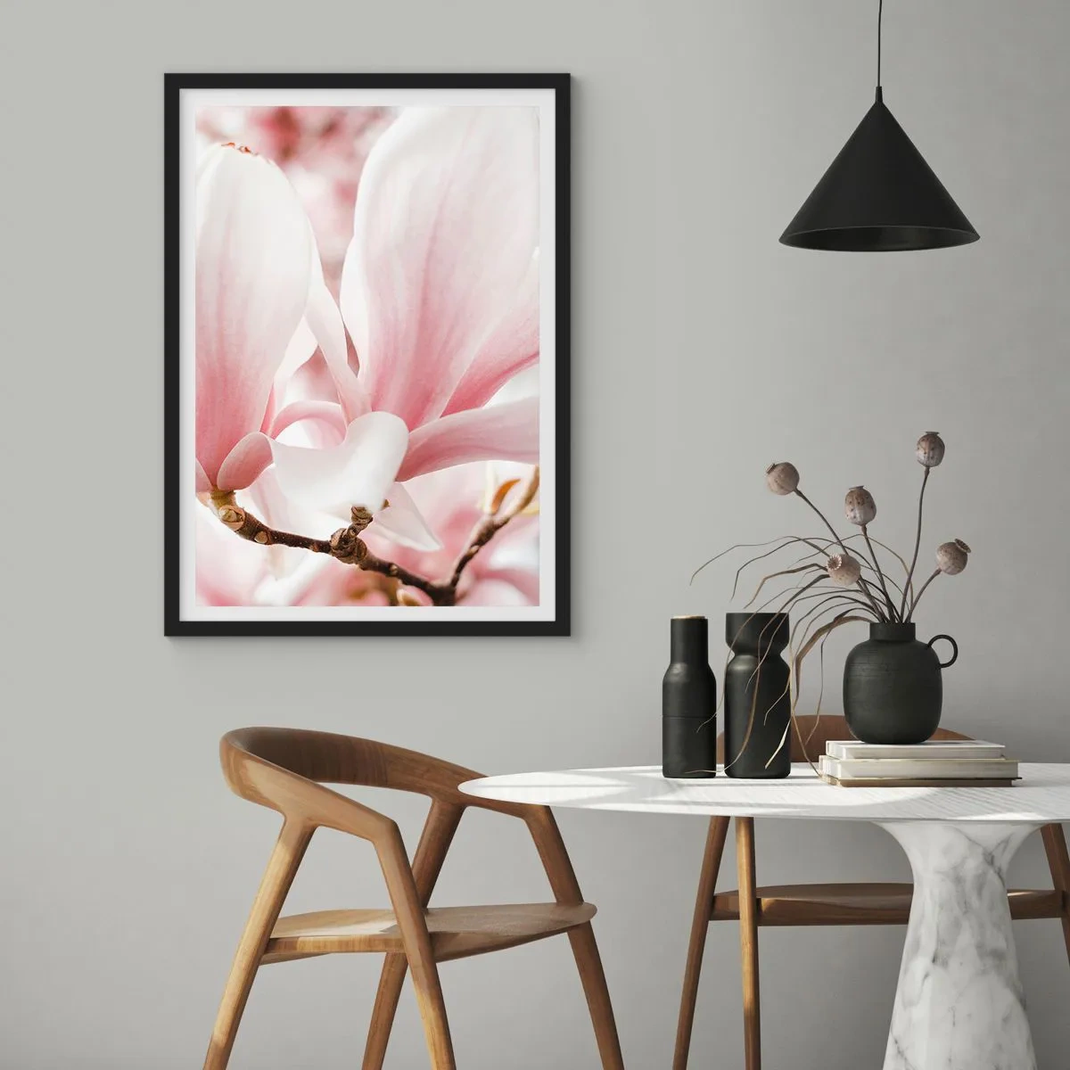 Poster in einem schwarzem Rahmen - Eine Fülle von Zärtlichkeit - 40x50 cm