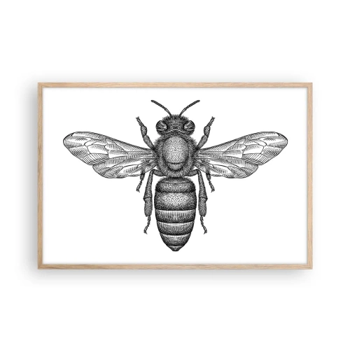 Poster in einem Rahmen aus heller Eiche - Insektenporträt - 91x61 cm