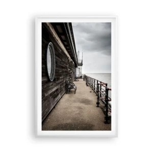 Poster in einem weißen Rahmen - Die Zeit blieb stehen - 61x91 cm