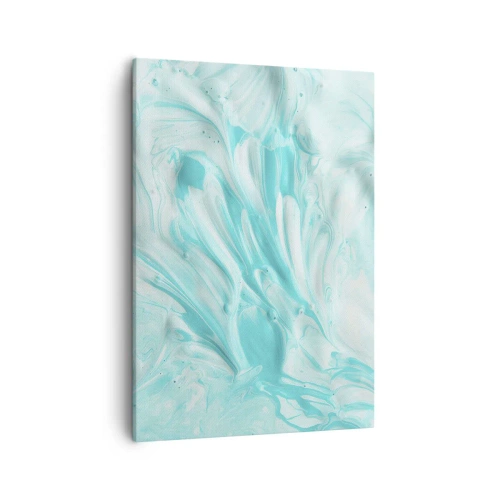 Bild auf Leinwand - Leinwandbild - Ein abstraktes Motiv in Pastelltönen von Blau und Weiß. - 50x70cm - Für immer zusammen - Moderne Wanddekoration für Wohnzimmer und Schlafzimmer ARTTOR