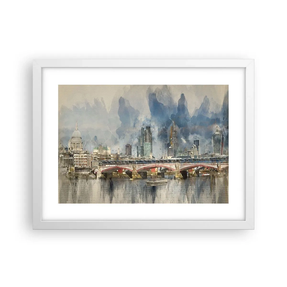 Poster in einem weißen Rahmen - London in seiner ganzen Pracht - 40x30 cm