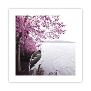 Poster - In rosa Stille - 40x40 cm