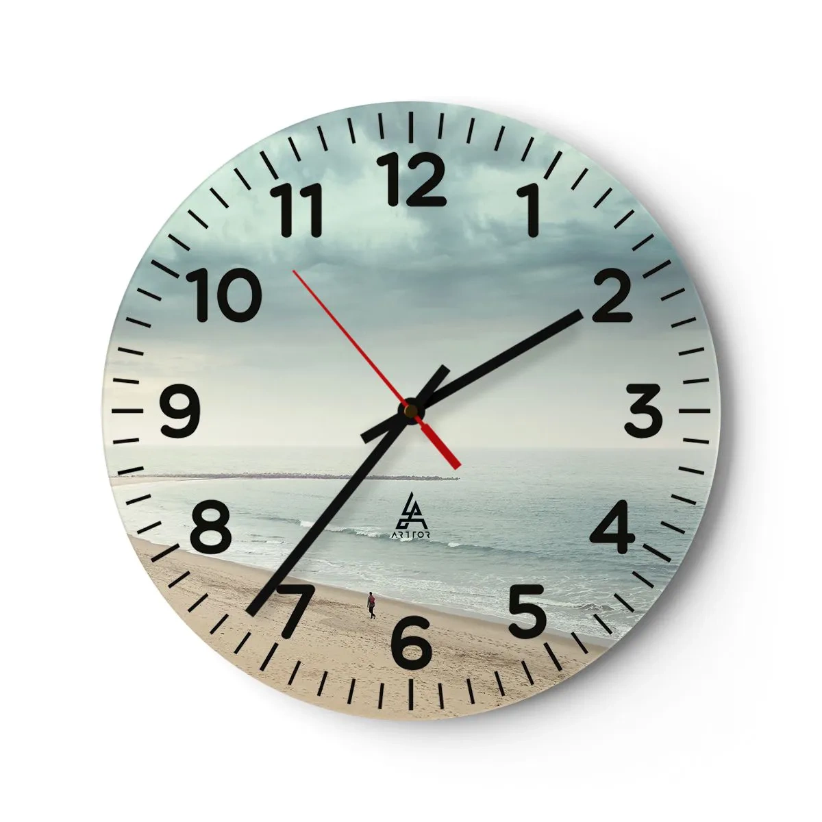Wanduhr - Glasuhr - Auf der Suche nach Frieden - 30x30 cm