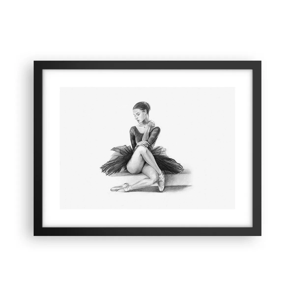 Poster in einem schwarzem Rahmen - Vom Tanz verzaubert - 40x30 cm