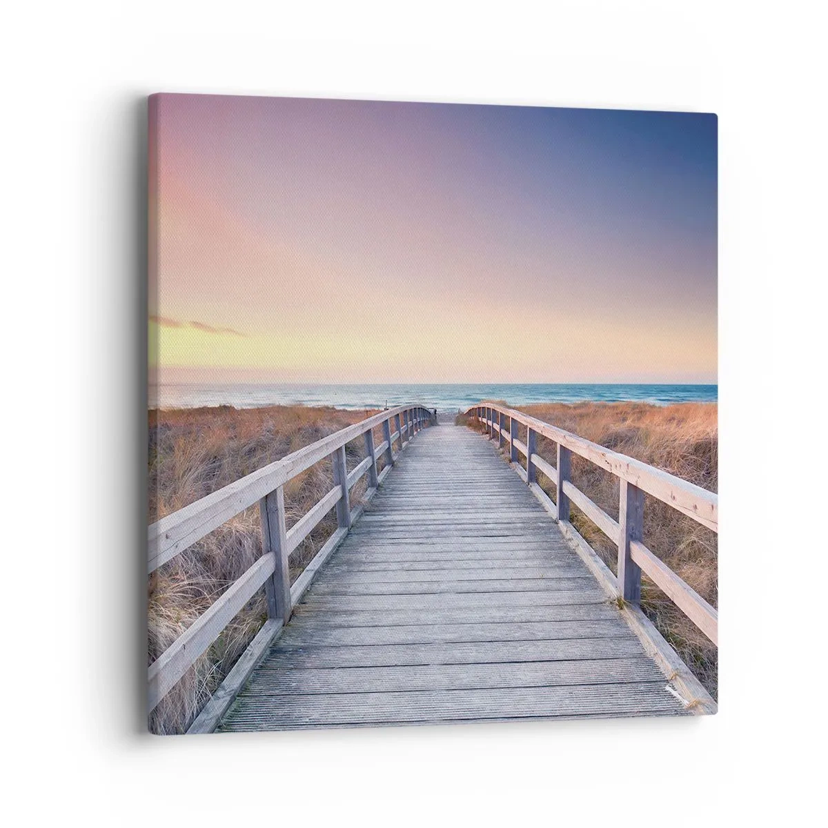 Bild auf Leinwand - Leinwandbild - Baltische Abend-Aurora - 40x40 cm