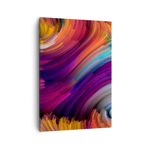 Bild auf Leinwand - Leinwandbild - Abstrakte Wirbel in leuchtenden Farben - 50x70cm - Der Beginn einer neuen Welt - Moderne Wanddekoration für Wohnzimmer und Schlafzimmer ARTTOR
