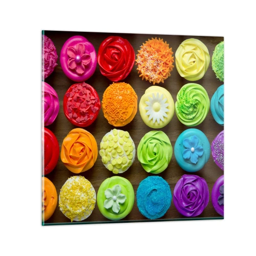 Glasbild - Bild auf glas - Alles andere - alles lecker - 60x60 cm