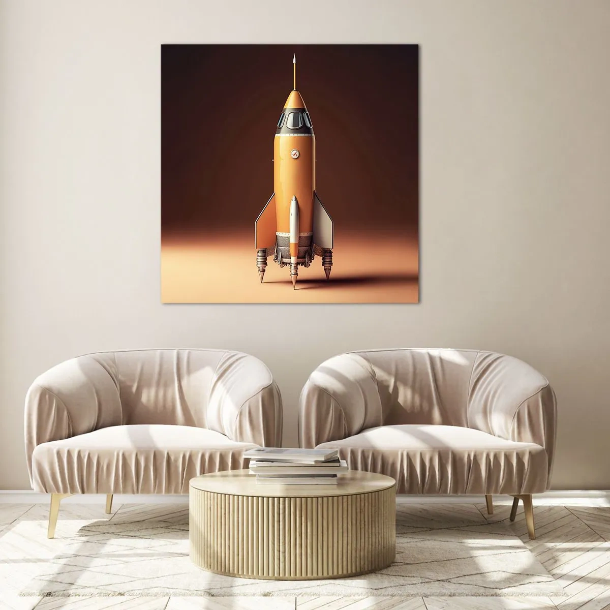 Glasbild - Bild auf glas - Es beginnt mit einem Traum - 70x70 cm