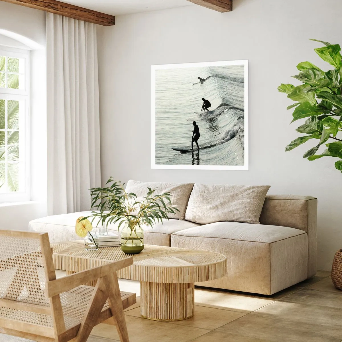 Poster - Gegen die Welle - 30x30 cm