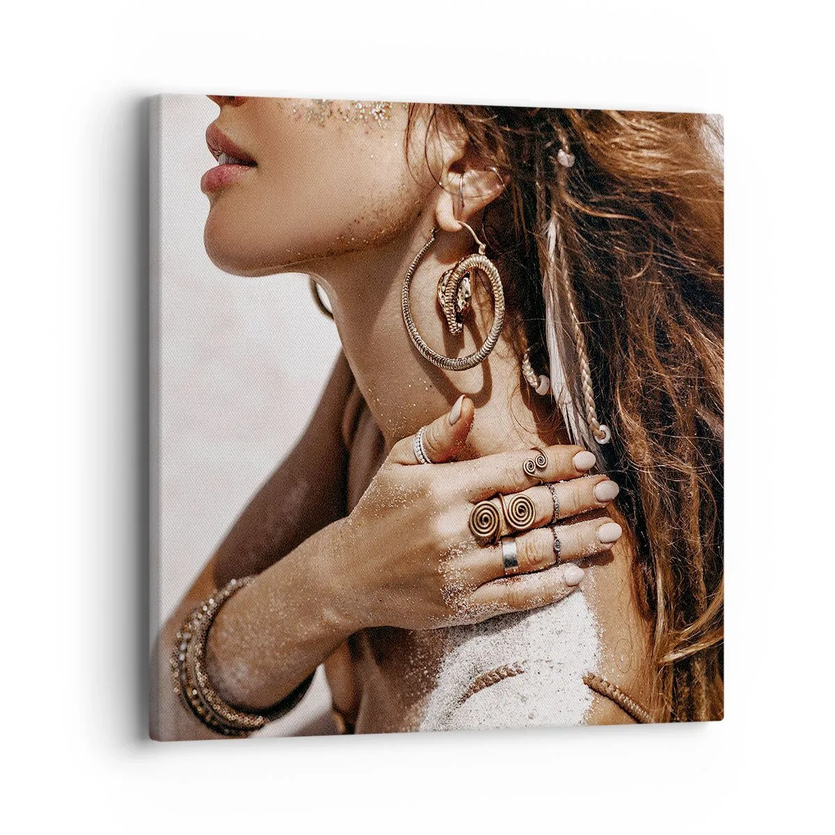 Bild auf Leinwand - Leinwandbild - Königin des wilden Strandes - 40x40 cm