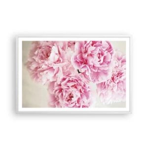 Poster in einem weißen Rahmen - In rosa Glamour - 91x61 cm