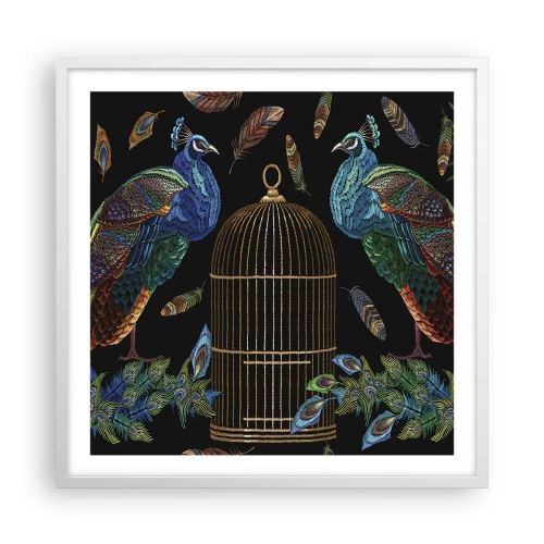 Poster in einem weißen Rahmen - In königlichen Gewändern - 60x60 cm