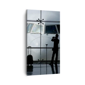 Bild auf Leinwand - Leinwandbild - Vis a vis am Flughafen - 45x80 cm