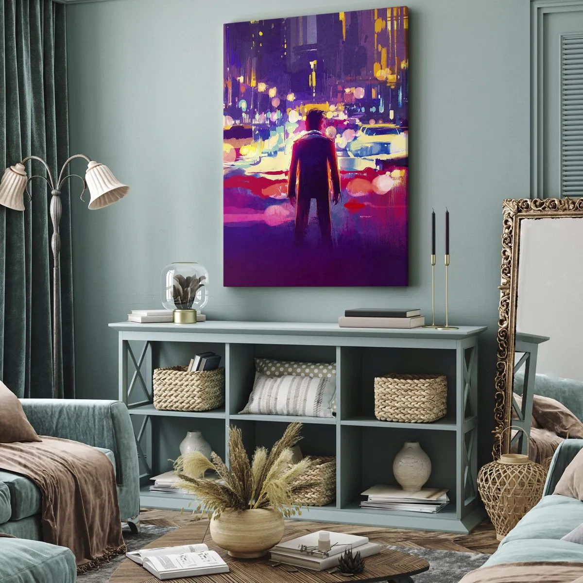 Bild auf Leinwand - Leinwandbild - Eingetaucht in das Licht - 55x100 cm
