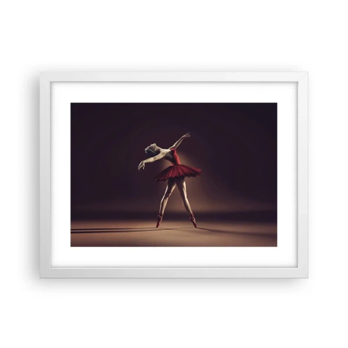 Poster in einem weißen Rahmen - Eine Primaballerina - 40x30 cm