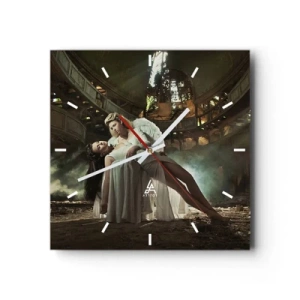 Wanduhr - Glasuhr - Der Geist des alten Theaters - 40x40 cm