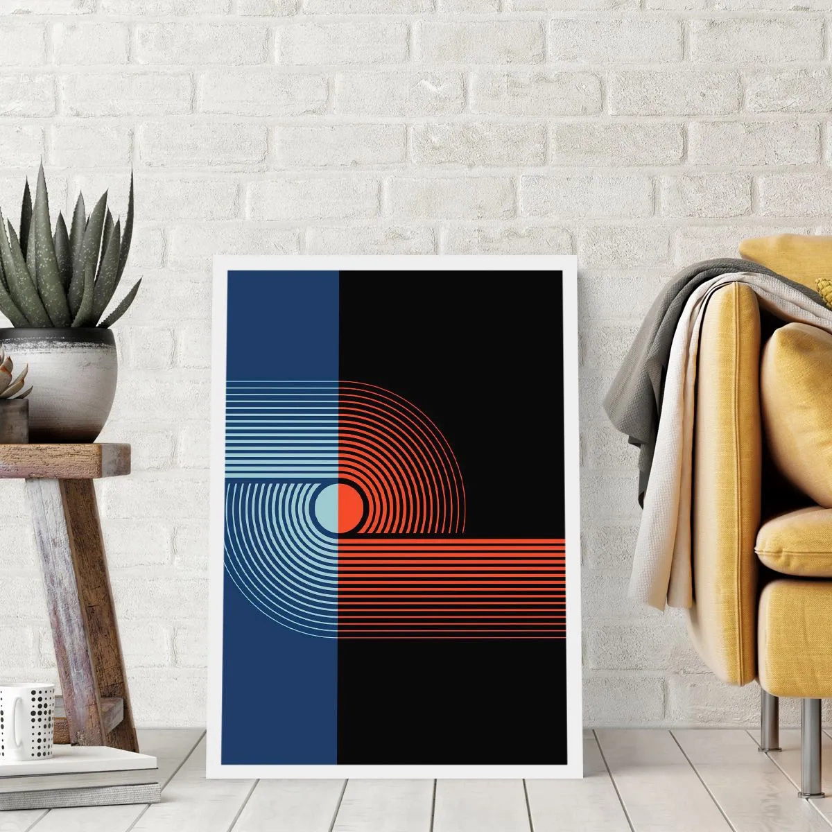 Poster - In einer geometrischen Umarmung - 30x40 cm