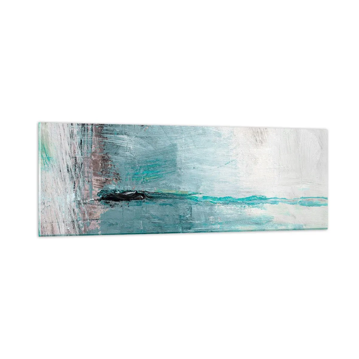 Glasbild - Bild auf glas - Horizontal in Blau - 90x30 cm