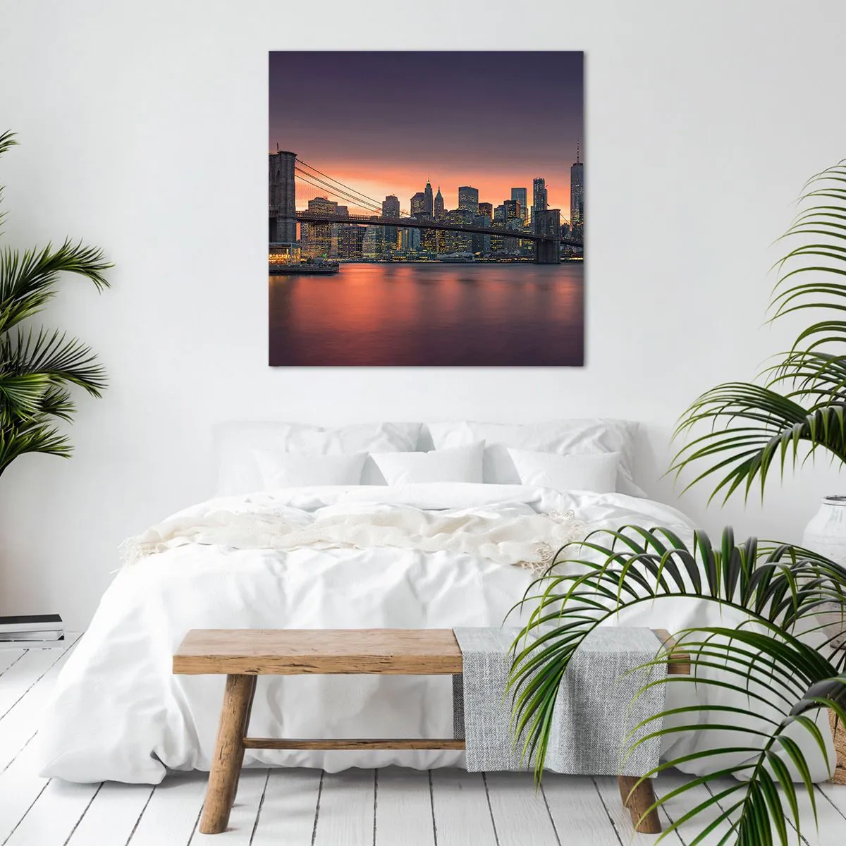 Bild auf Leinwand - Leinwandbild - Eingetaucht in lila Stille - 30x30 cm