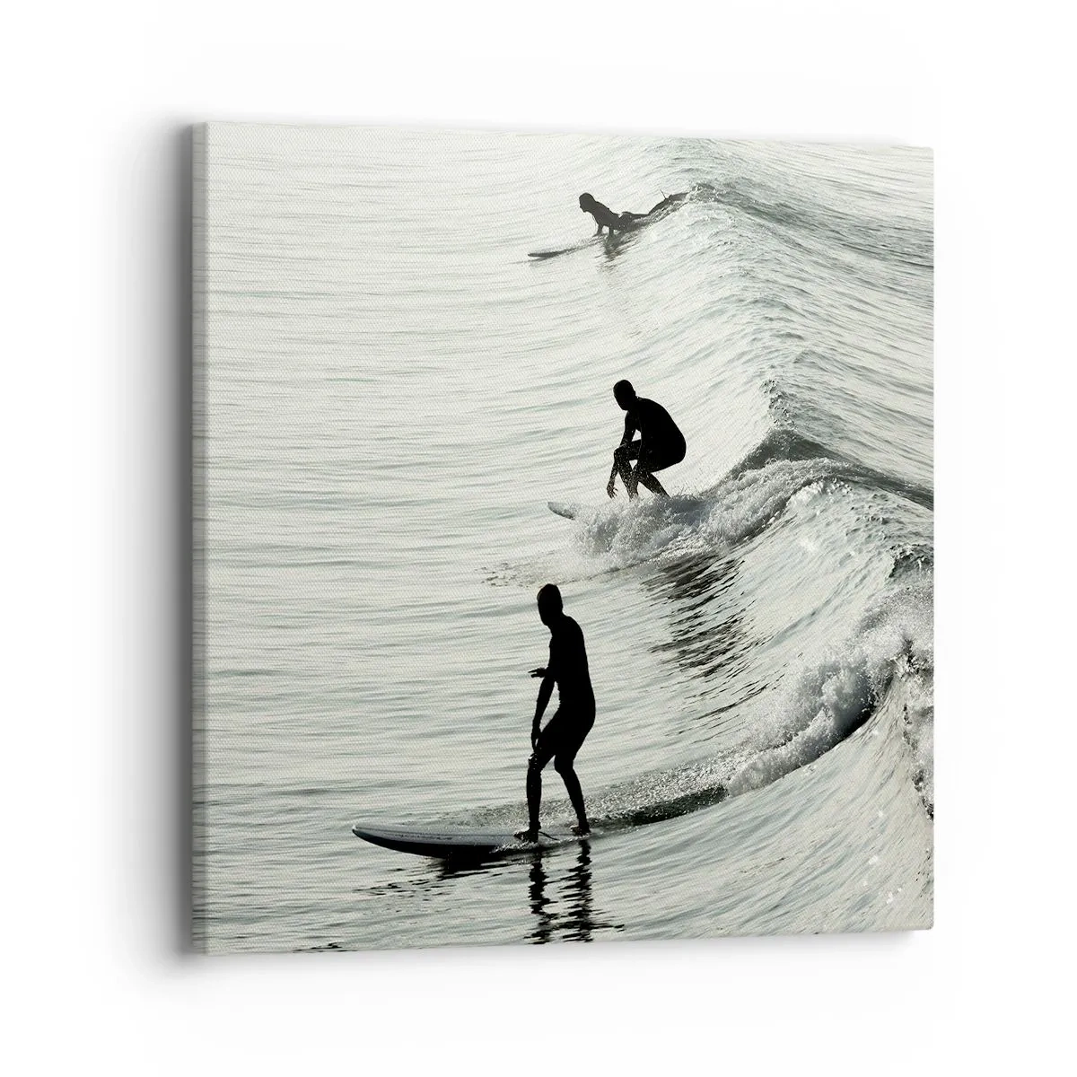 Bild auf Leinwand - Leinwandbild - Gegen die Welle - 40x40 cm