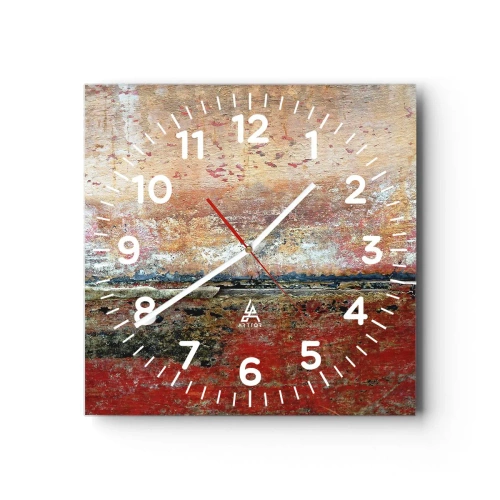 Wanduhr - Glasuhr - Vielleicht liegt es am Meer - 40x40 cm