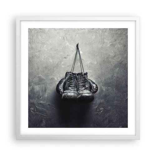 Poster in einem weißen Rahmen - Zeit des Kampfes und Zeit des Friedens - 50x50 cm