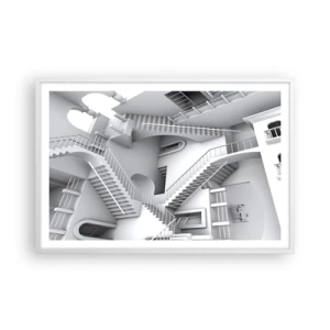 Poster in einem weißen Rahmen - Die Paradoxien des Weltraums - 91x61 cm