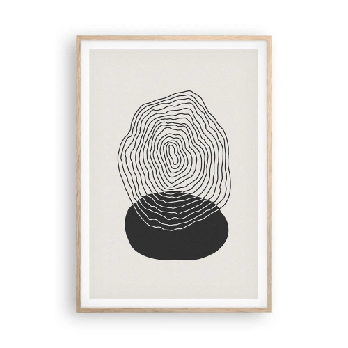 Poster in einem Rahmen aus heller Eiche - Dauer und Schwingung - 70x100 cm