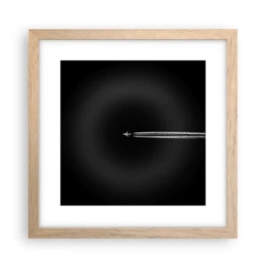 Poster in einem Rahmen aus heller Eiche - In eine andere Dimension - 30x30 cm