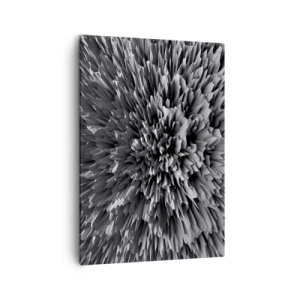 Bild auf Leinwand - Leinwandbild - Abstrakte Struktur in Grautönen - 50x70cm - Härter kann es nicht werden - Moderne Wanddekoration für Wohnzimmer und Schlafzimmer ARTTOR