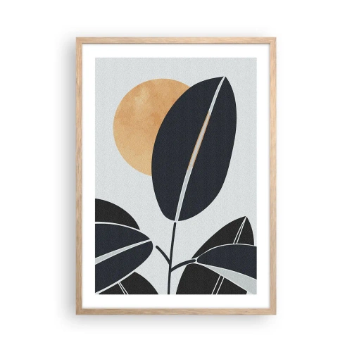 Poster in einem Rahmen aus heller Eiche - Heißer Sommertag - 50x70 cm