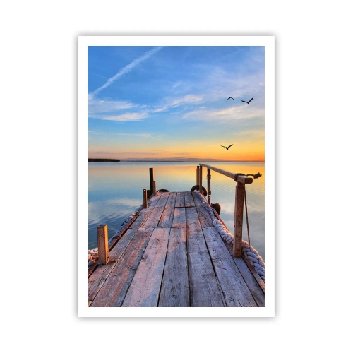 Poster - Lauf direkt der Sonne entgegen - 70x100 cm