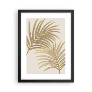 Poster in einem schwarzem Rahmen - Goldene Palme! - 30x40 cm