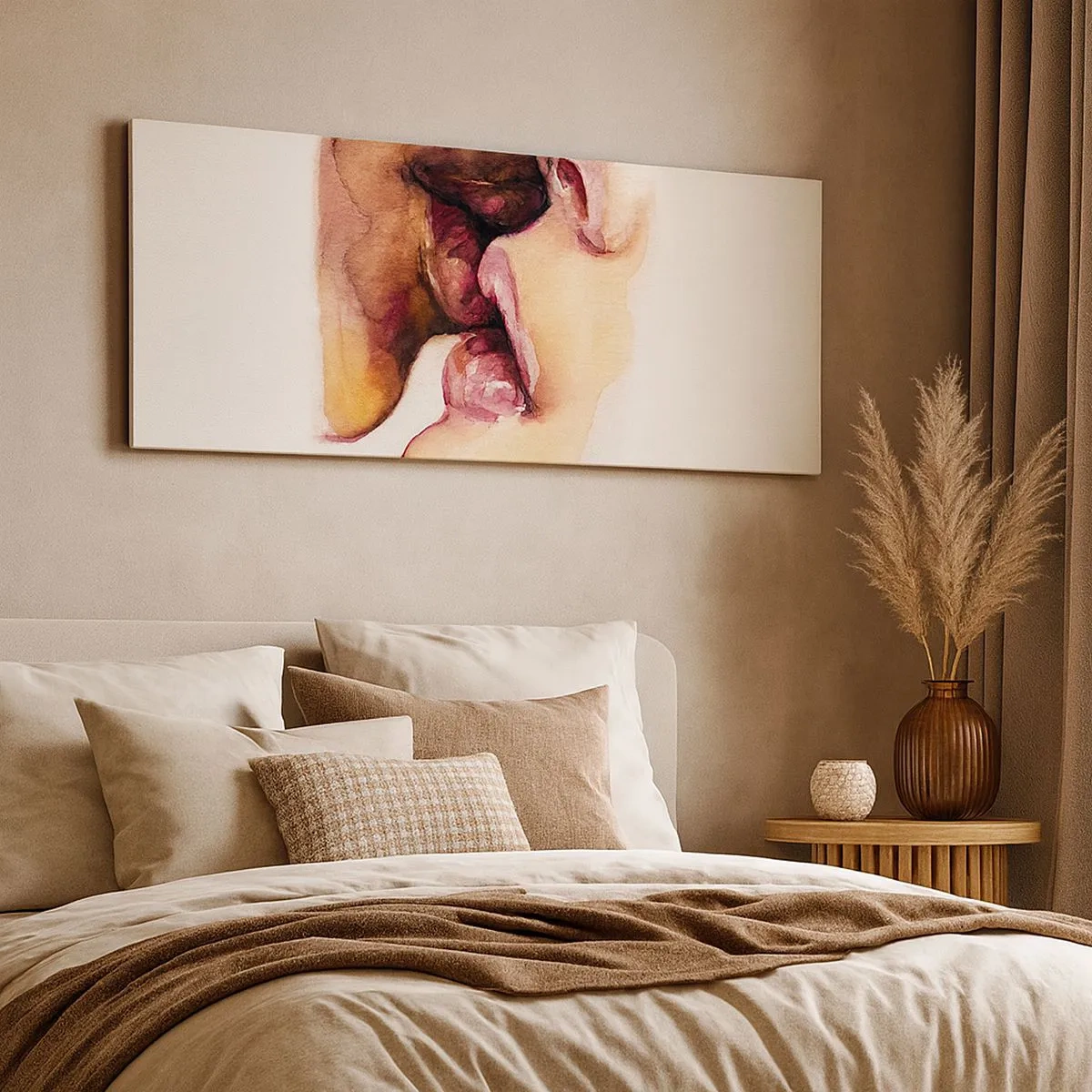 Bild auf Leinwand - Leinwandbild - Wie Tag und Nacht, Erde und Himmel - 100x40 cm