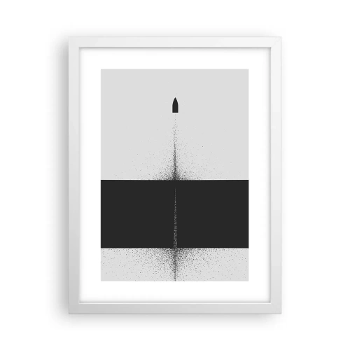 Poster in einem weißen Rahmen - Direkt zum Ziel - 30x40 cm