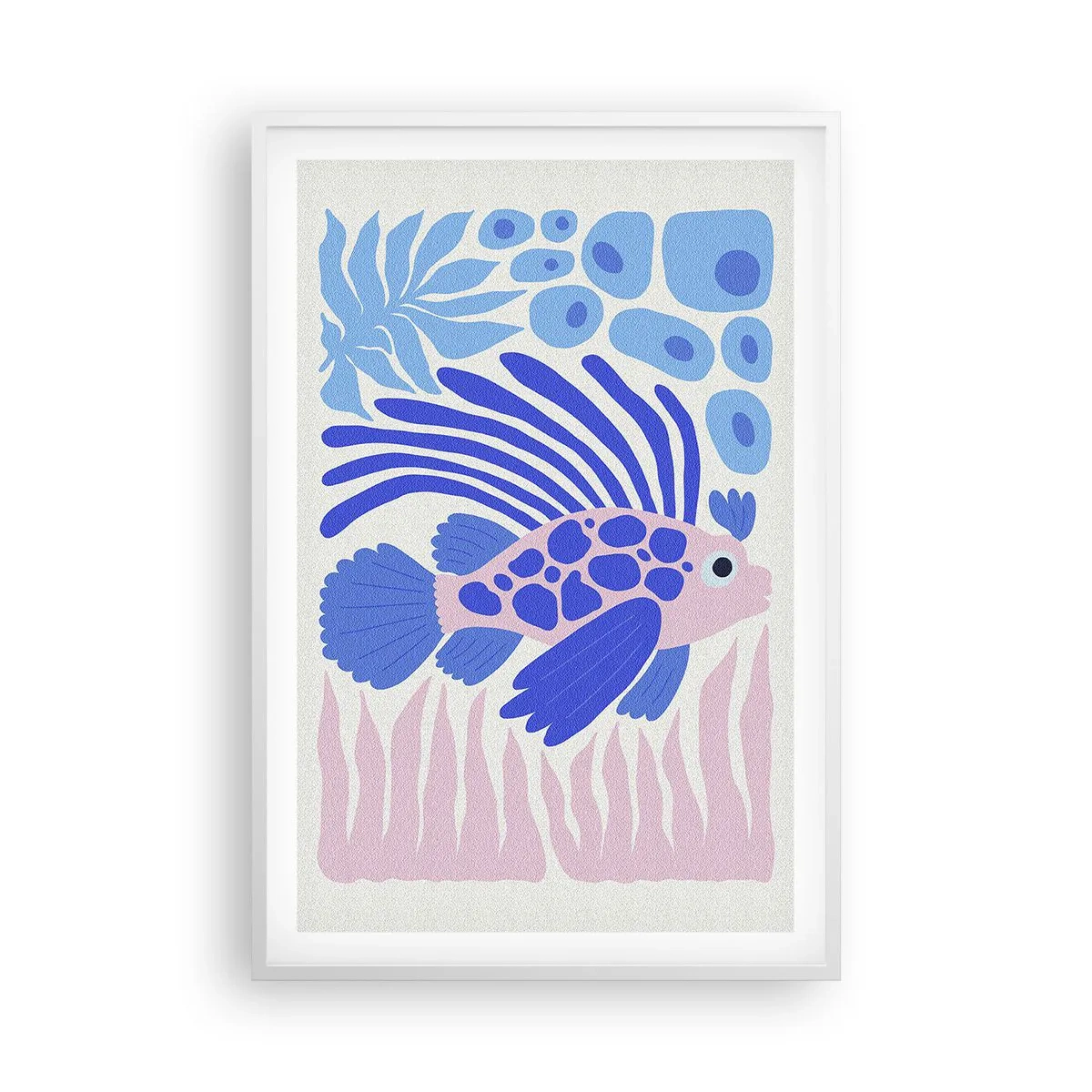 Poster in einem weißen Rahmen - In seinem Fahrwasser - 61x91 cm