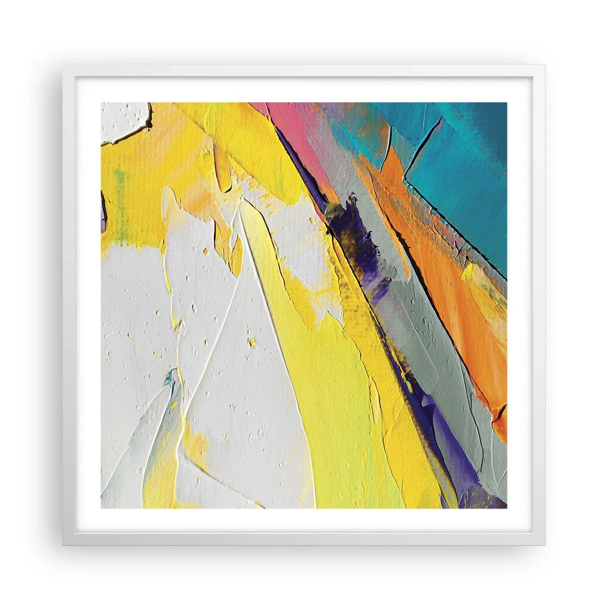 Poster in einem weißen Rahmen - Die Anatomie des Lichts - 60x60 cm