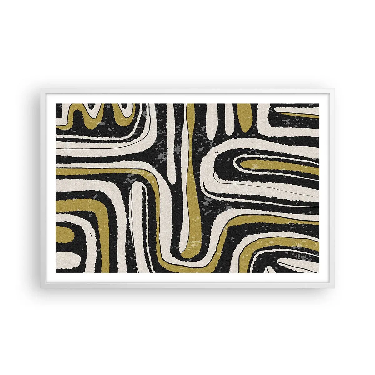 Poster in einem weißen Rahmen - Komposition: Straßen und Gassen - 91x61 cm