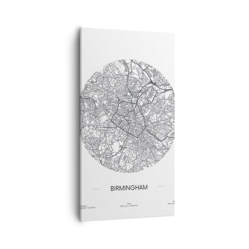 Bild auf Leinwand - Leinwandbild - Anatomie von Birmingham - 55x100 cm