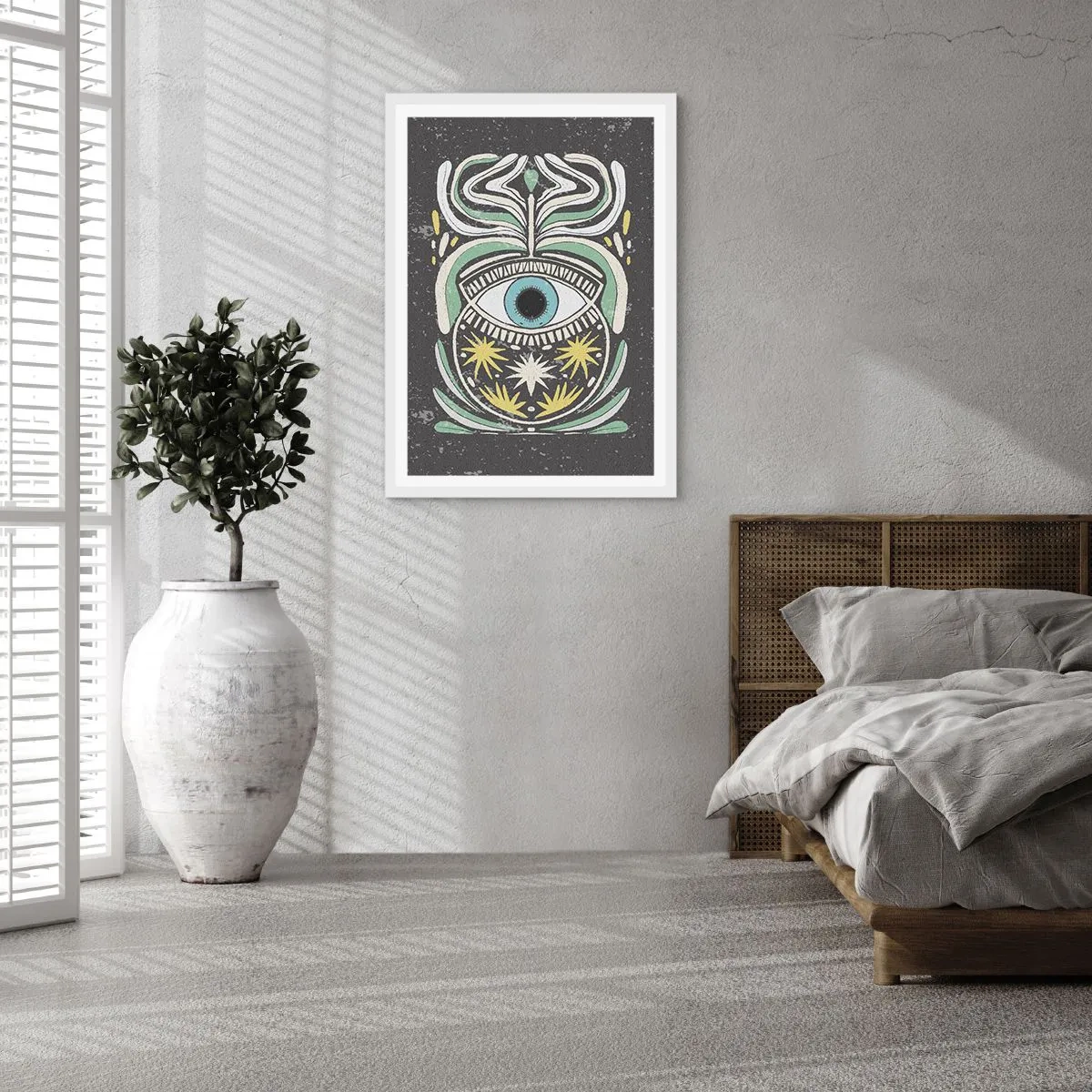 Poster in einem weißen Rahmen - Stammesrituale - 70x100 cm