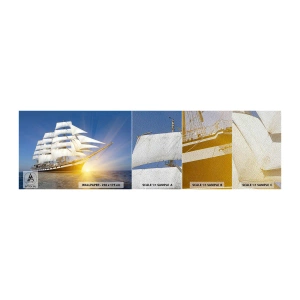 Fototapeten Muster Premium Sand - Ihre Zeit wird nie vergehen - Meer, Segelschiff, Schiff - 100x30 cm