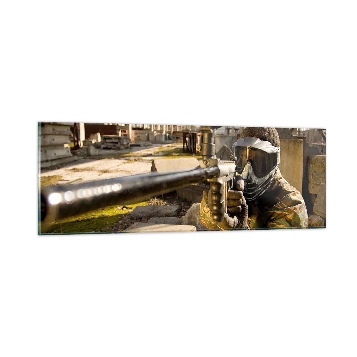 Glasbild - Bild auf glas - Auch du kannst ein Held werden - 90x30 cm