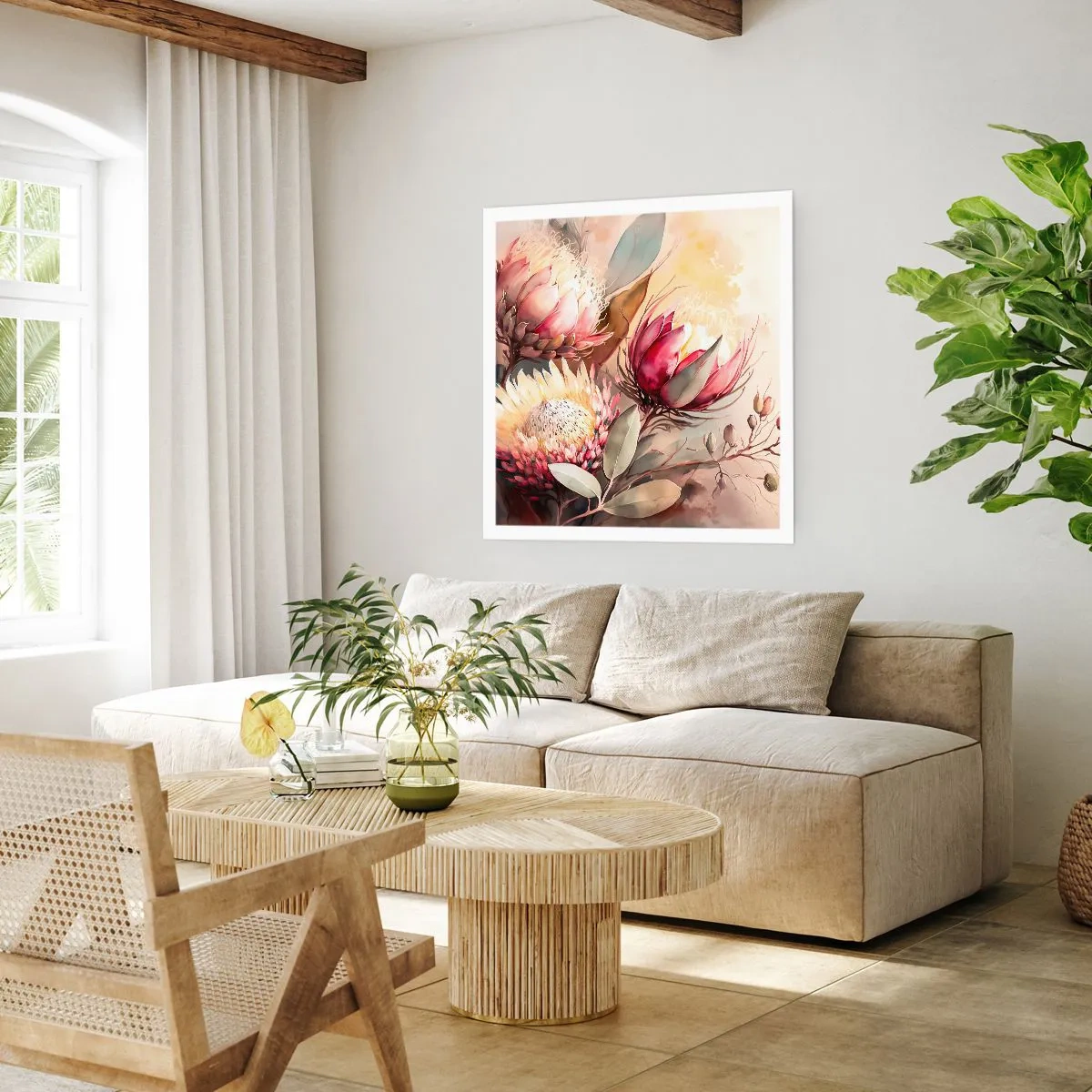 Poster - Im Profil und en face - 60x60 cm