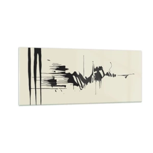 Glasbild - Bild auf glas - Hastige Abstraktion - 100x40 cm