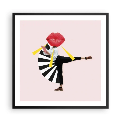 Poster in einem schwarzem Rahmen - Surreale Pop-Art - 60x60 cm