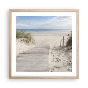 Poster in einem Rahmen aus heller Eiche - Bis zum Horizont - 50x50 cm