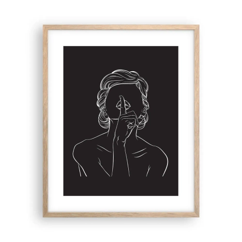 Poster in einem Rahmen aus heller Eiche - Schönheit erblüht in der Stille - 40x50 cm