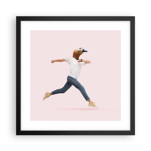 Poster in einem schwarzem Rahmen - Eine Prise Absurdität - 40x40 cm