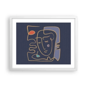 Poster in einem weißen Rahmen - In Gedanken - 50x40 cm