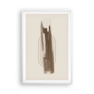 Poster in einem weißen Rahmen - Ein Hauch von Grau - 61x91 cm